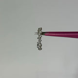 Silver Crystal Belly Bar