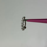 Silver Crystal Belly Bar