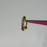 Gold Multicolour Belly Bar