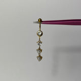 Gold Dangling Belly Bar