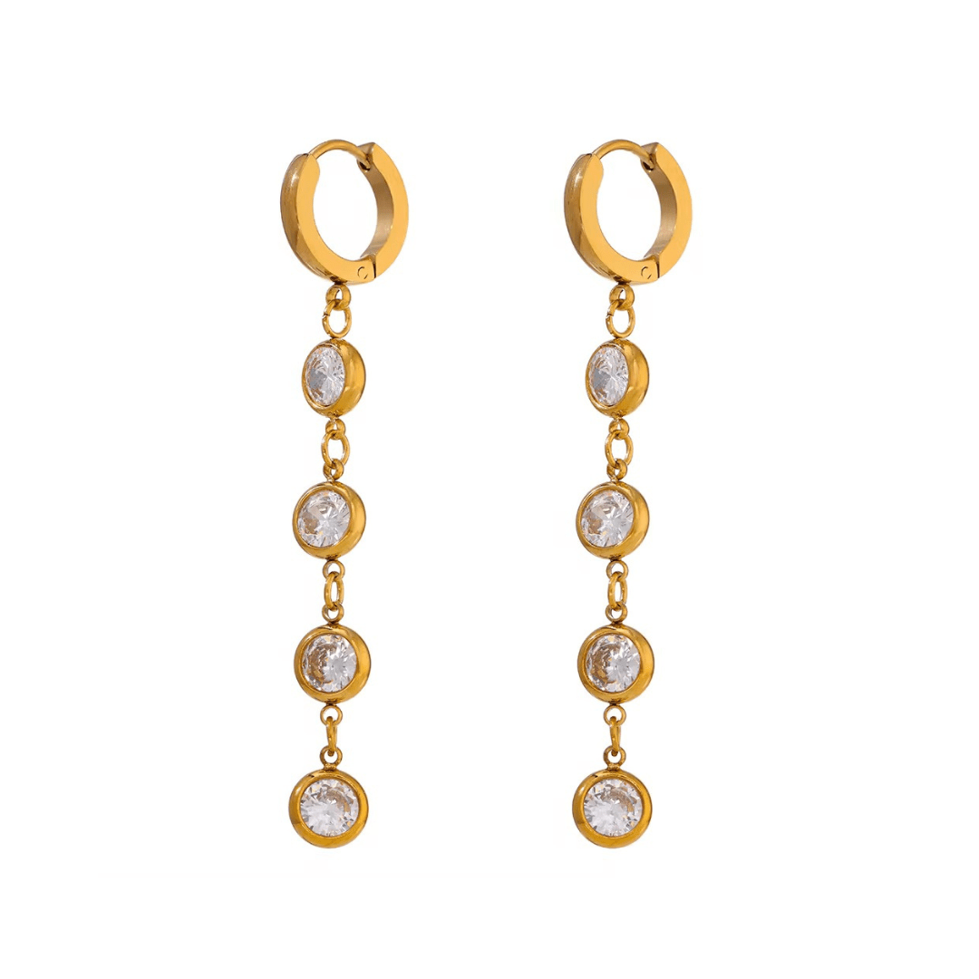 Angel Dangling Gold Earrings - ILLUSIVE JEWELS