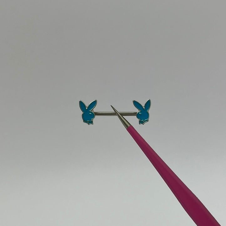 Blue Bunny Nipple Bars - ILLUSIVE JEWELS