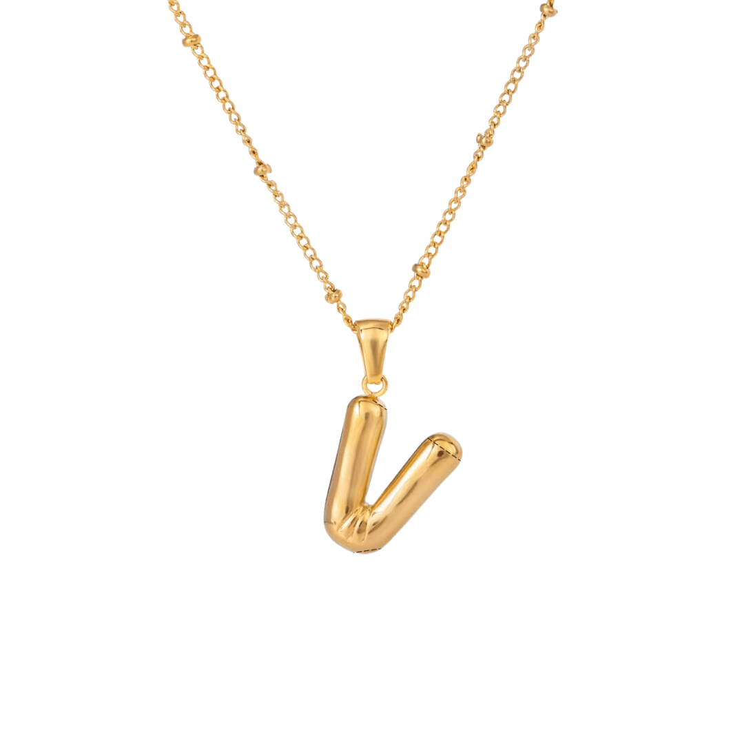Bubble Letter Initial Necklace - ILLUSIVE JEWELS