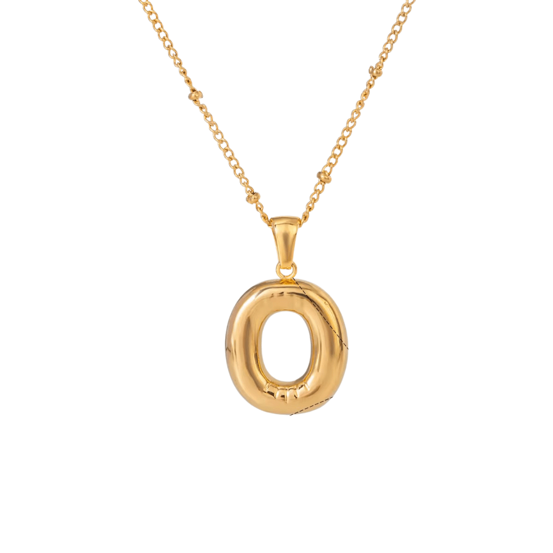 Bubble Letter Initial Necklace - ILLUSIVE JEWELS