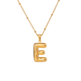Bubble Letter Initial Necklace - ILLUSIVE JEWELS
