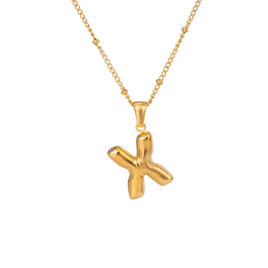 Bubble Letter Initial Necklace - ILLUSIVE JEWELS