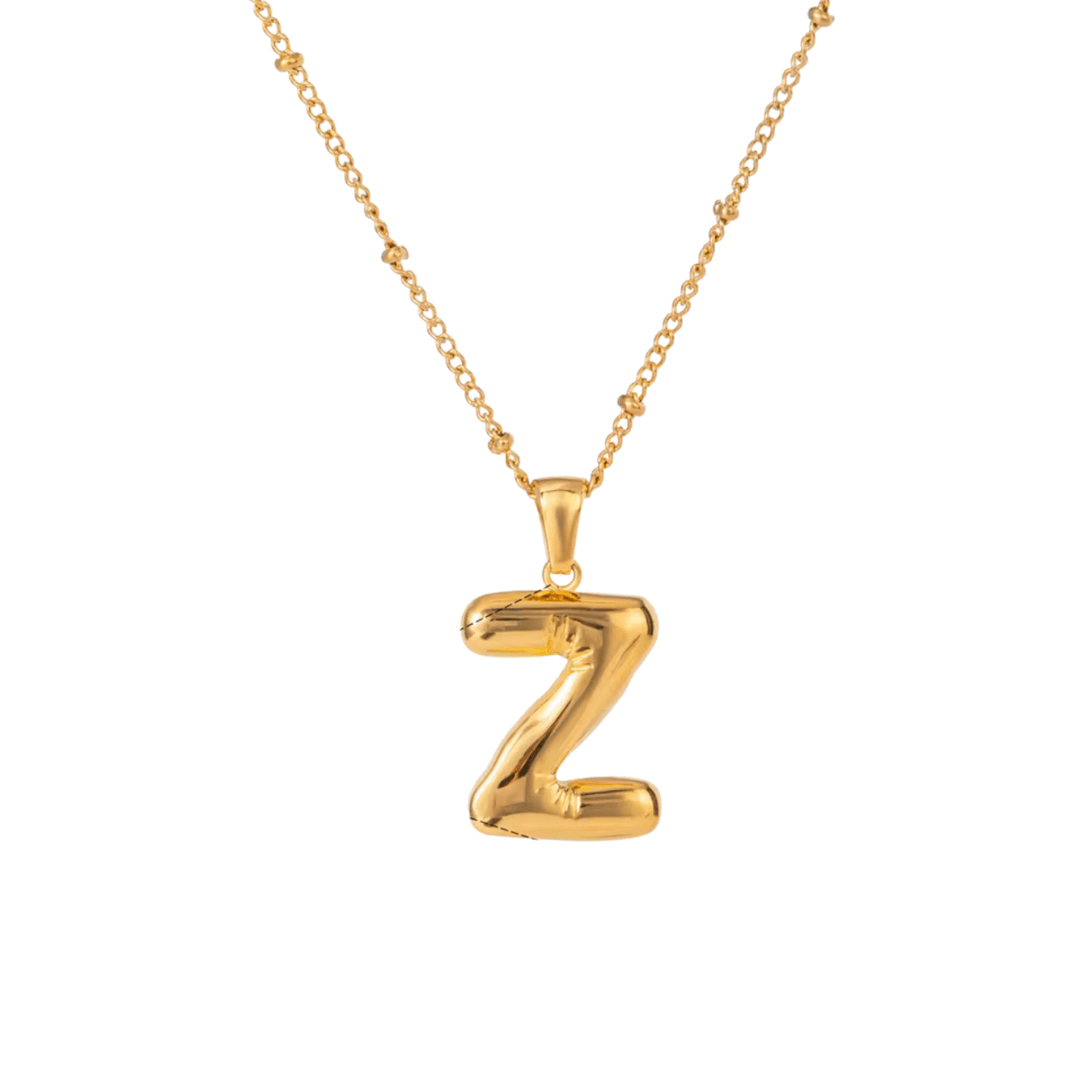 Bubble Letter Initial Necklace - ILLUSIVE JEWELS