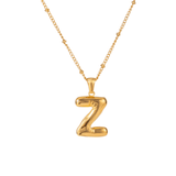 Bubble Letter Initial Necklace - ILLUSIVE JEWELS