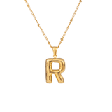 Bubble Letter Initial Necklace - ILLUSIVE JEWELS