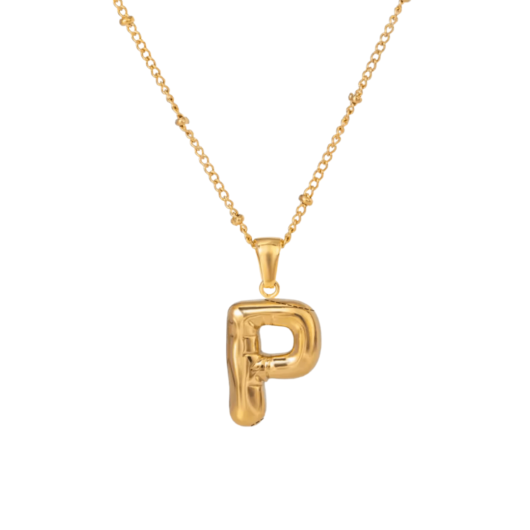 Bubble Letter Initial Necklace - ILLUSIVE JEWELS