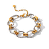 Chunky Chain Mixed Metal Bracelet - ILLUSIVE JEWELS