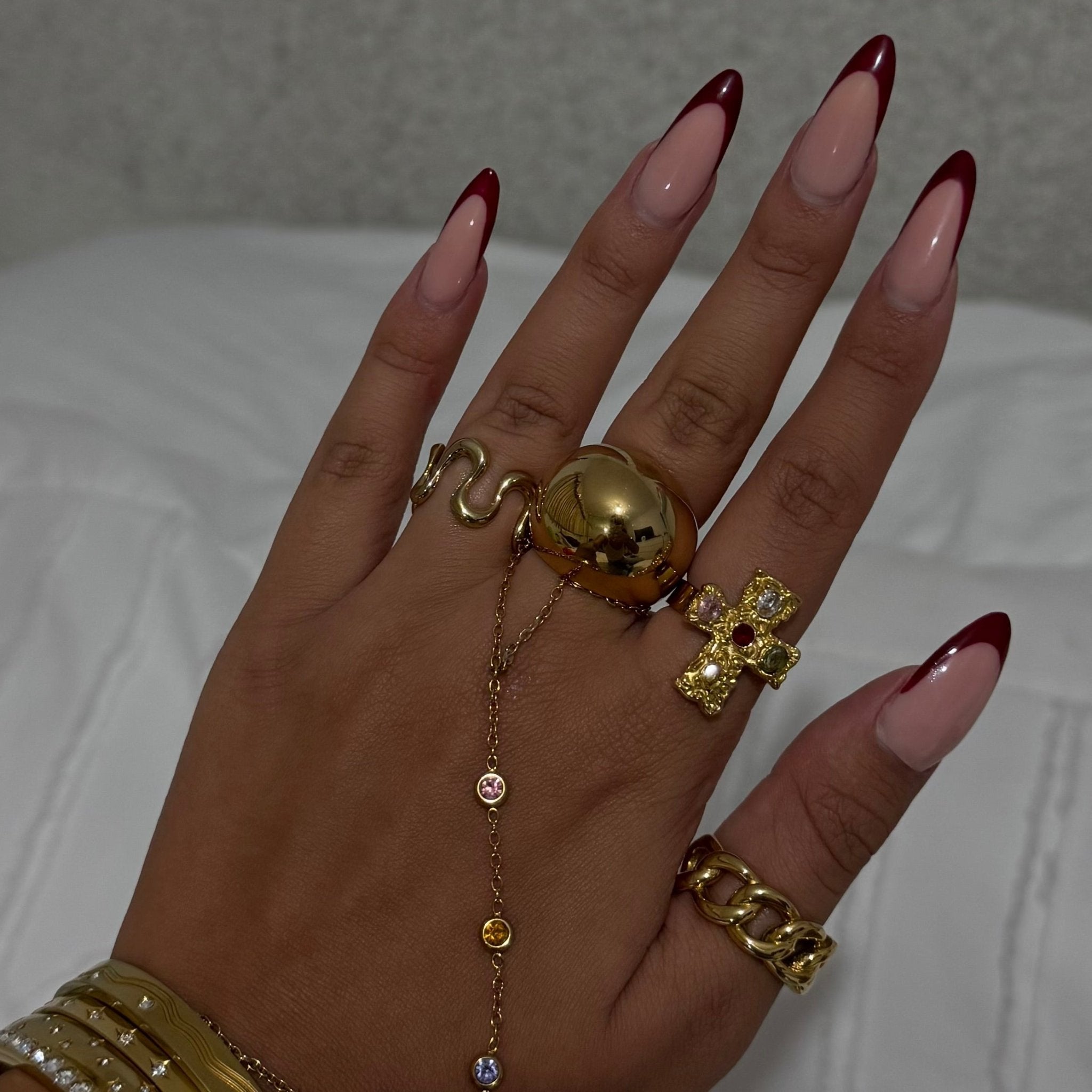 Colourful Cross Ring - ILLUSIVE JEWELS