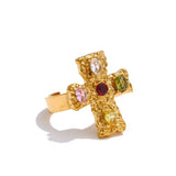 Colourful Cross Ring - ILLUSIVE JEWELS