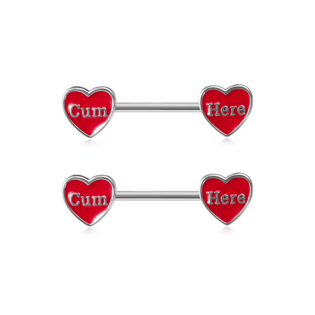 Cum Here Nipple Bars - ILLUSIVE JEWELS