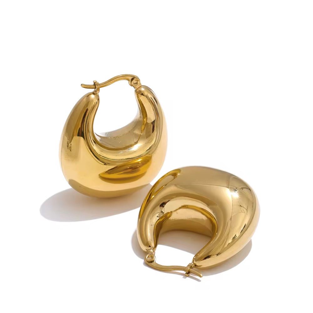 Emmy Gold Hoops - ILLUSIVE JEWELS