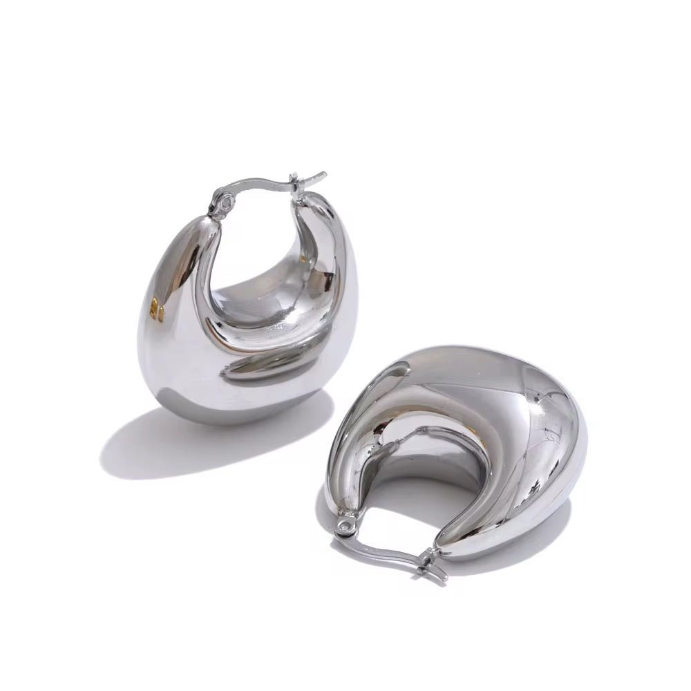 Emmy Silver Hoops - ILLUSIVE JEWELS