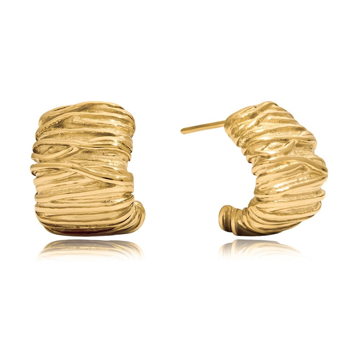 Etta Gold Stud Earrings - ILLUSIVE JEWELS