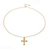 Eve Dangle Cross Gold Necklace - ILLUSIVE JEWELS