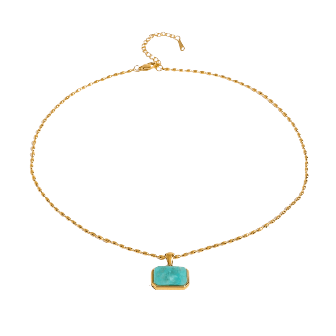 Gold Apatite Pendant Necklace - ILLUSIVE JEWELS