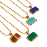 Gold Apatite Pendant Necklace - ILLUSIVE JEWELS