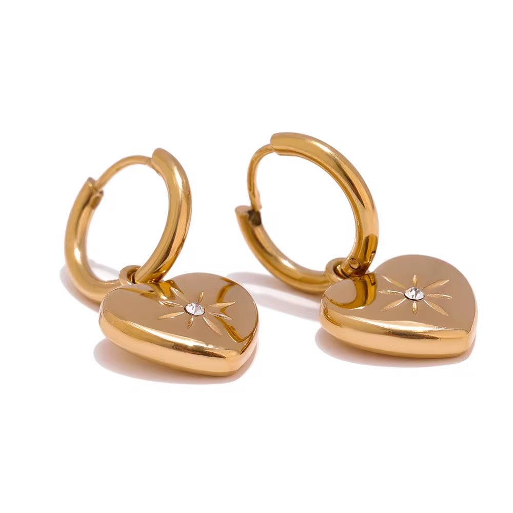 Gold Cupids Star Huggie Earrings - ILLUSIVE JEWELS