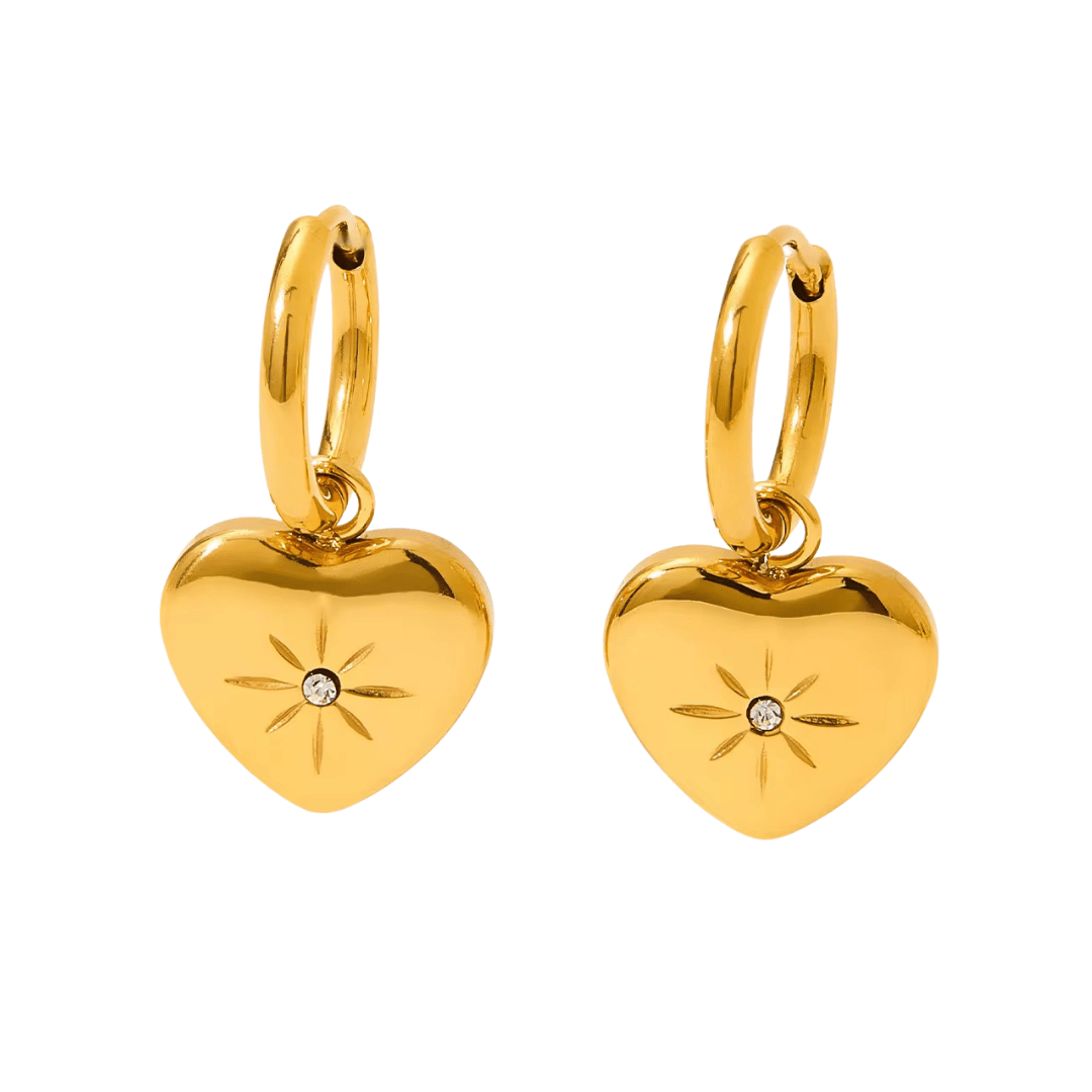 Gold Cupids Star Huggie Earrings - ILLUSIVE JEWELS