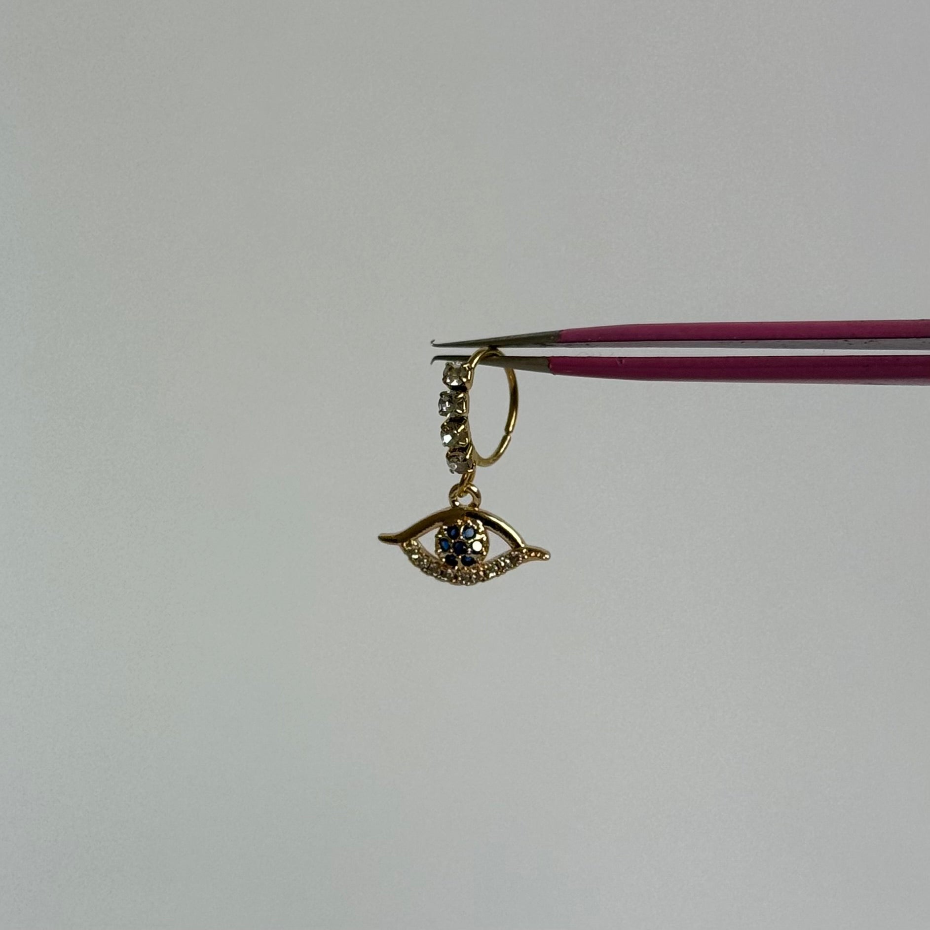 Gold Evil Eye Nose Ring - ILLUSIVE JEWELS