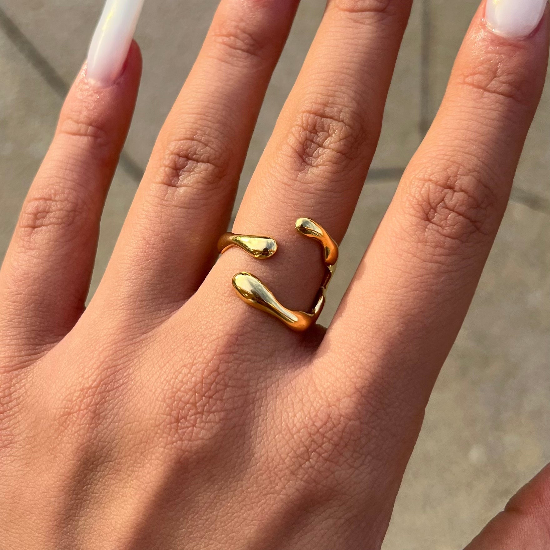 Gold Geometric Ring - ILLUSIVE JEWELS