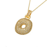 Gold Icy Bubble Letter Initial Necklace - ILLUSIVE JEWELS