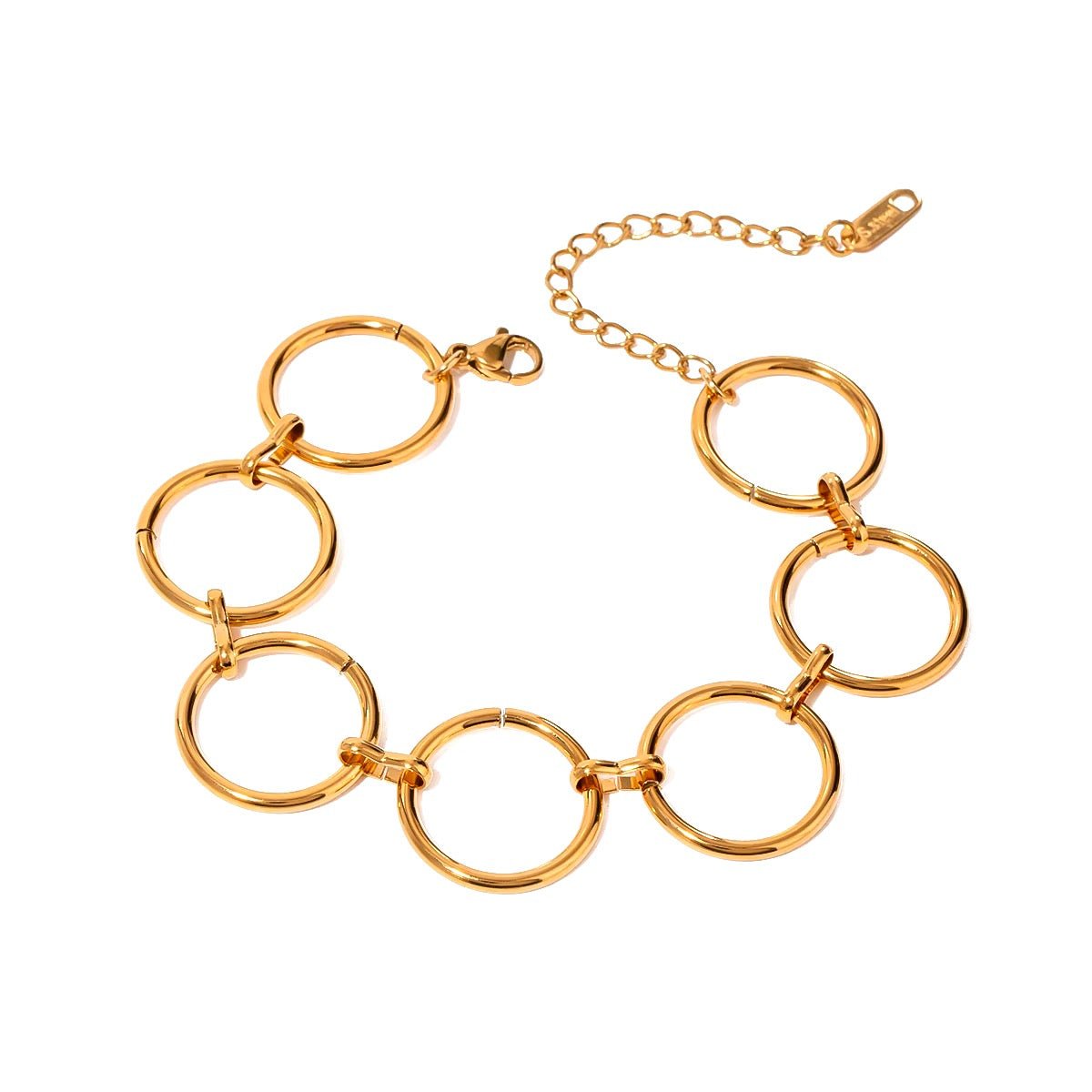 Gold Interlocking Circle Bracelet - ILLUSIVE JEWELS