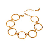 Gold Interlocking Circle Bracelet - ILLUSIVE JEWELS