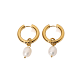 Gold Pearl Earrings - ILLUSIVE JEWELS