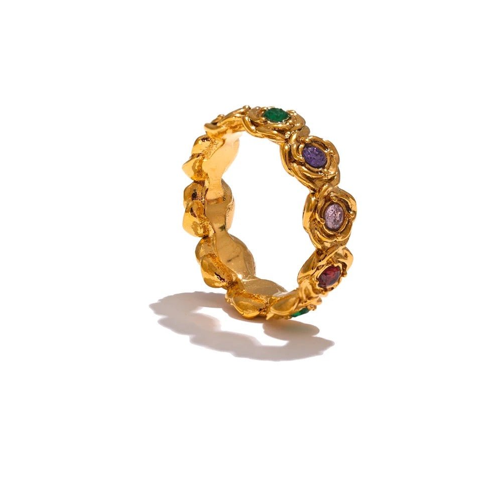 Gold Rainbow Ring - ILLUSIVE JEWELS
