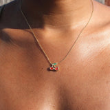 Gold Red Cherry Necklace - ILLUSIVE JEWELS