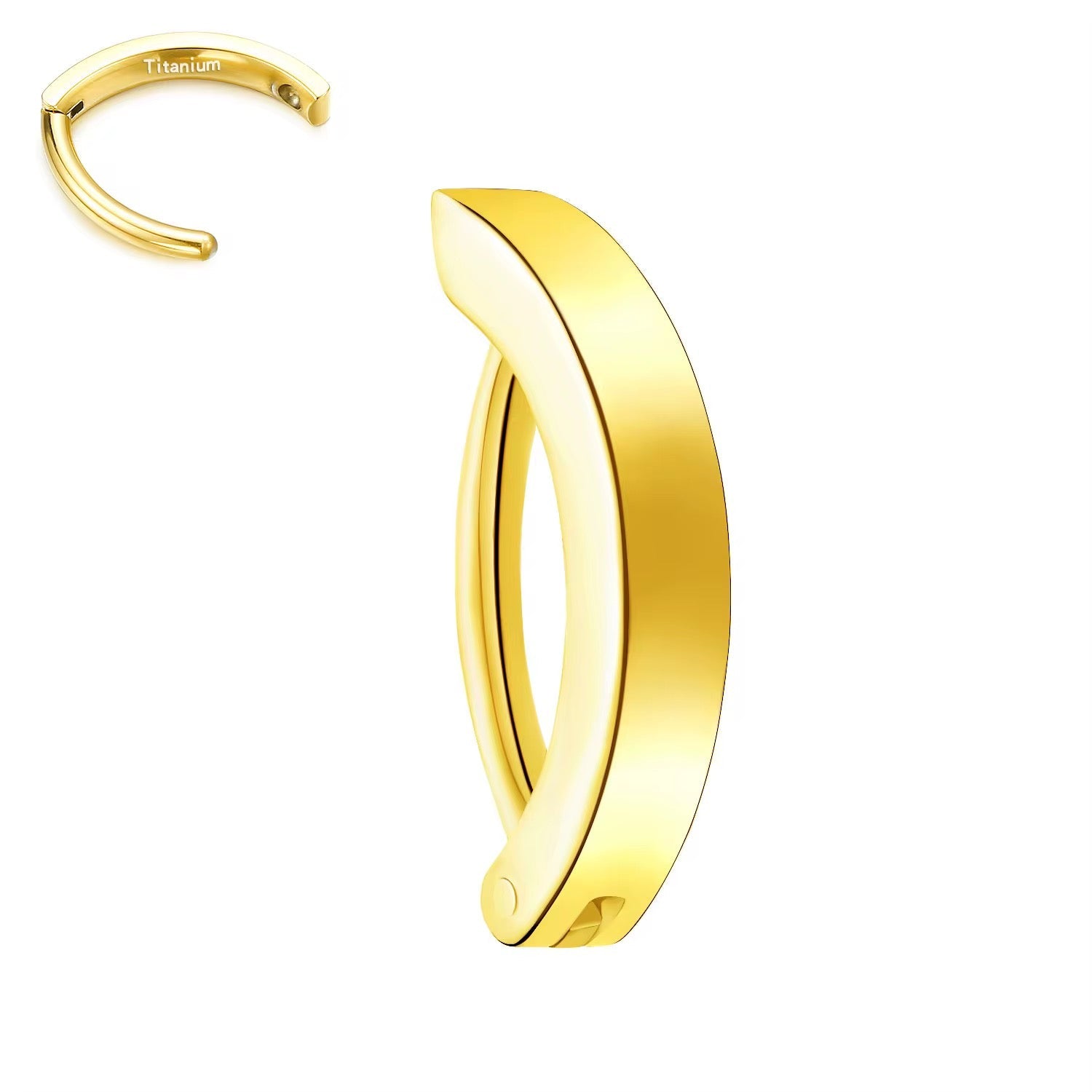 Gold Titanium Belly Clicker - ILLUSIVE JEWELS