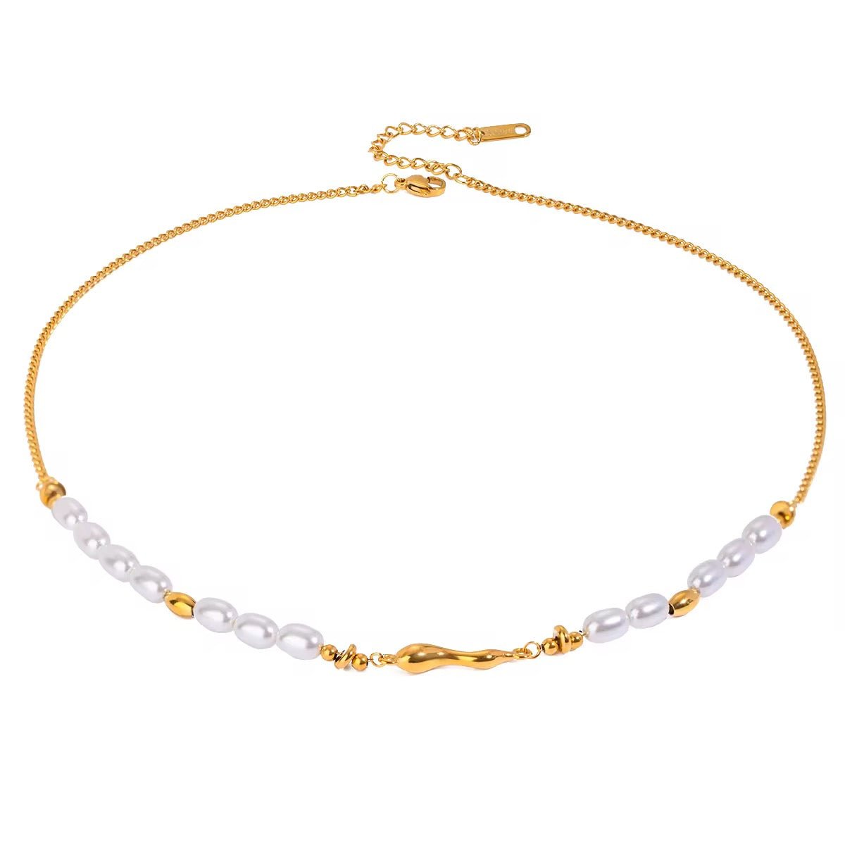 Golden Pearl Necklace - ILLUSIVE JEWELS