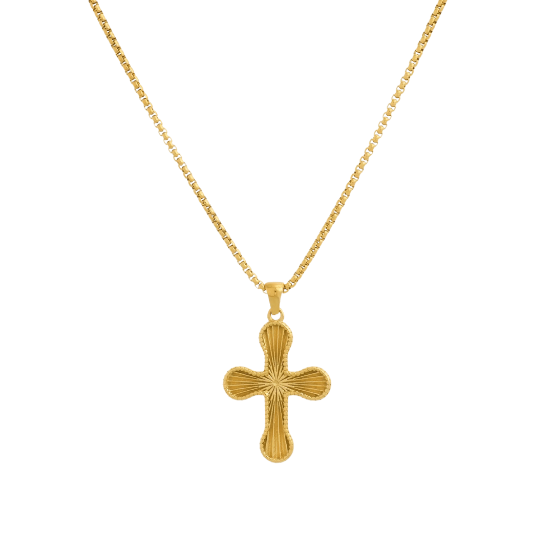Grace Cross Gold Necklace - ILLUSIVE JEWELS