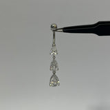 Silver Teardrop Dangling Belly Bar