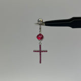 Hot Pink Cross Belly Bar