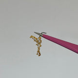 Gold Dangling Butterfly Nose Stud