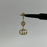 Gold GG Belly Bar