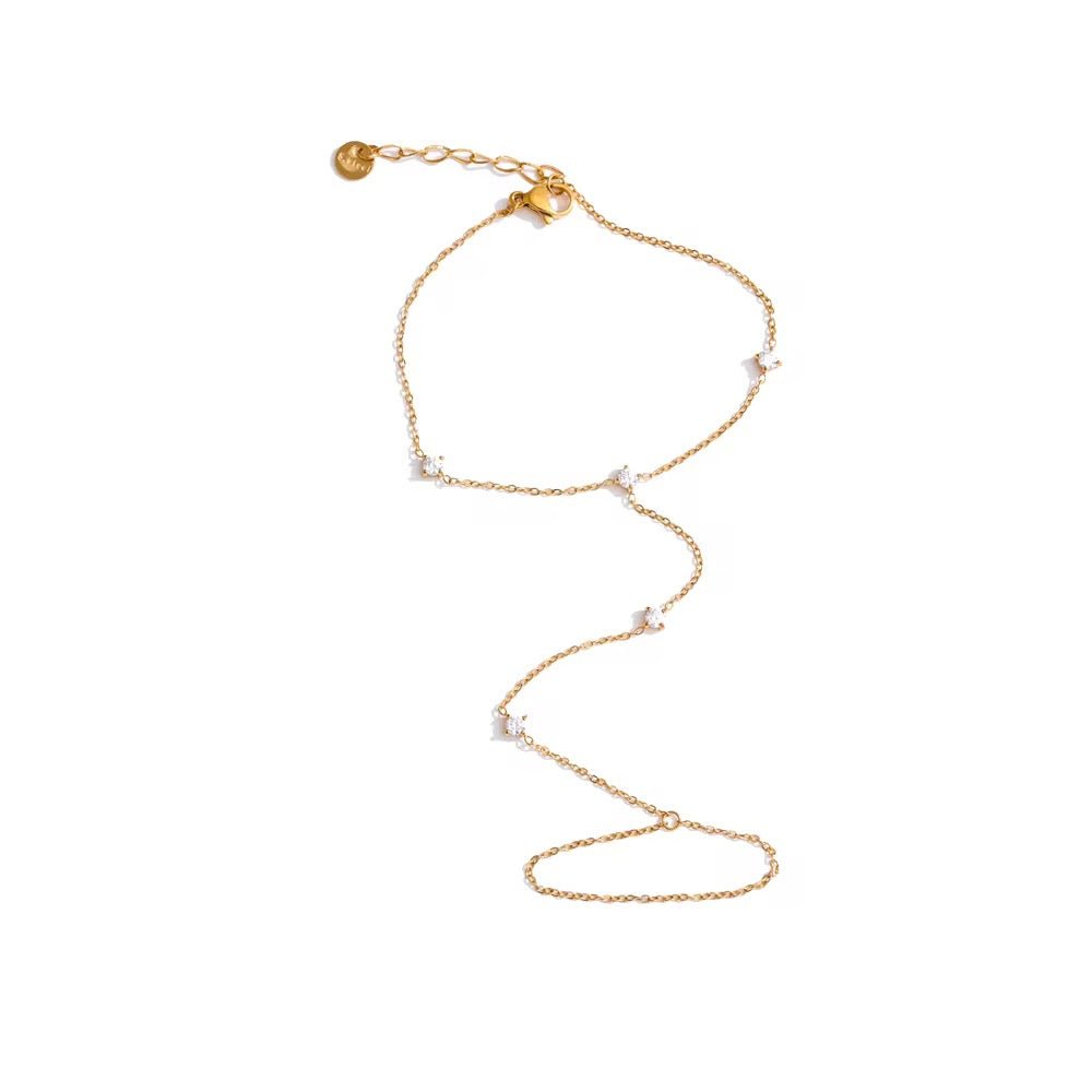 Ivy Gold Hand Chain - ILLUSIVE JEWELS