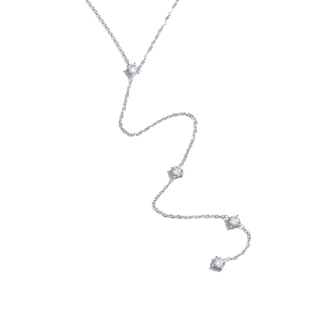 Ivy Silver Dangling Necklace - ILLUSIVE JEWELS