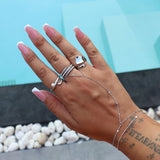 Lara Silver Hand Chain - ILLUSIVE JEWELS