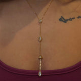 Maeva Dangling Gemstone Necklace - ILLUSIVE JEWELS