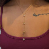 Maeva Dangling Gemstone Necklace - ILLUSIVE JEWELS