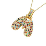 Multicolour Icy Bubble Letter Inital Necklace - ILLUSIVE JEWELS