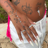 Nova Silver Hand Chain - ILLUSIVE JEWELS