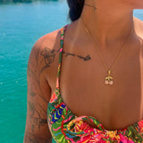 Pink CZ Cherry Necklace - ILLUSIVE JEWELS