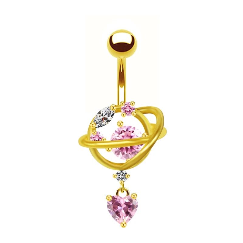 Pink Planet Belly Bar - ILLUSIVE JEWELS